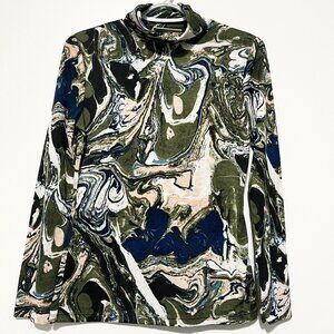 Rachel Comey X Target Mesh Turtleneck S Marble Rave Psychedelic Disco Maximalist